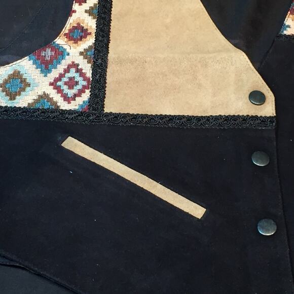 Katch Me BoHo Cowboy Retro NWT Vintage Western Suede Leather Rancher Vest SX - Picture 8 of 8